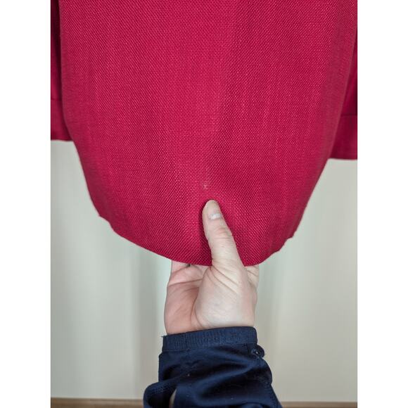 Vintage 1990s Preview Collection Petites Red Soft Blazer Jacket USA Union Made - Picture 4 of 11